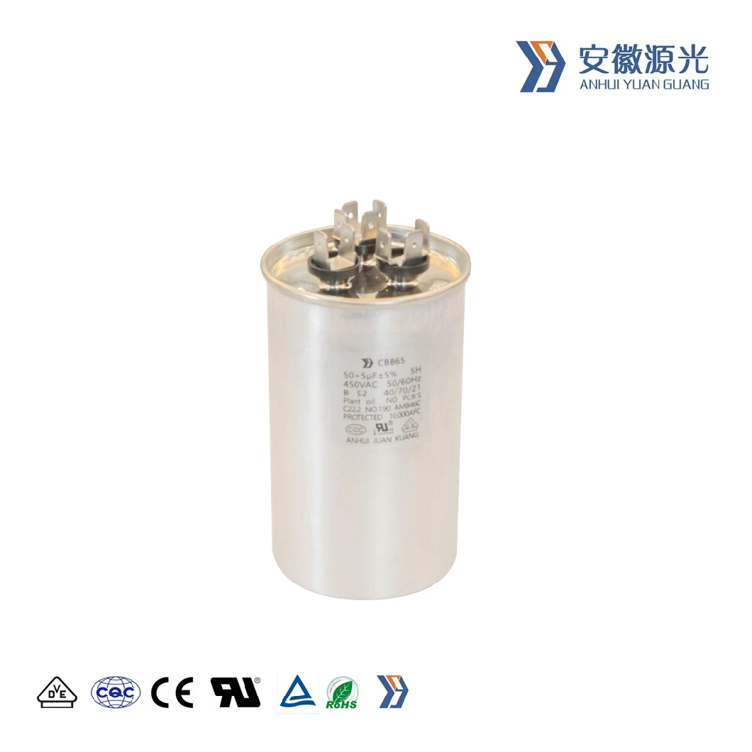 Customized Capacity Cbb65 AC Motor Run Capacitor Used for Air Conditioner