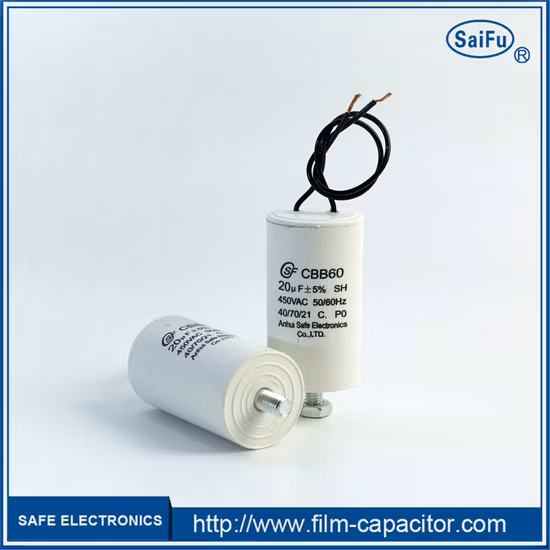 Capacitor de funcionamento do motor AC Cbb65 adequado para ar condicionado 370/450V