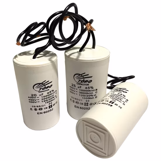 Capacitores de operação de motor CA por atacado para motor de bomba de gerador (CBB60)